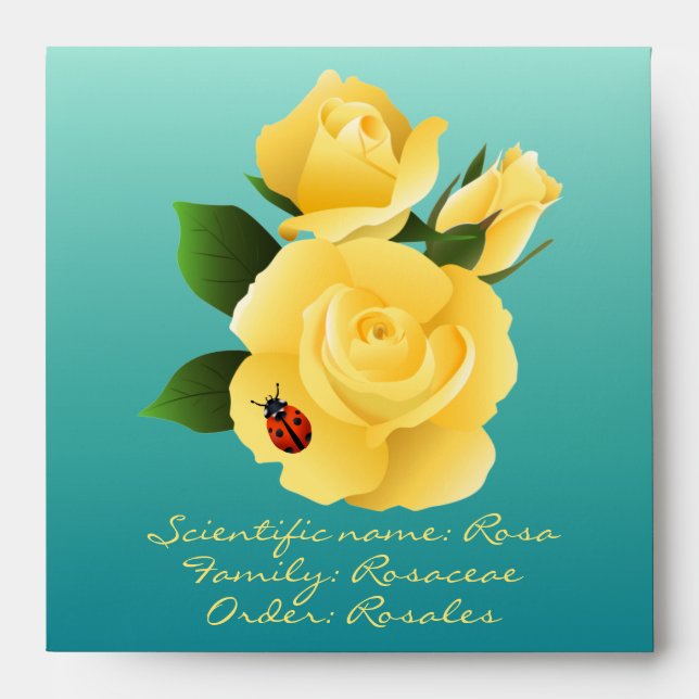 Yellow Roses Seed Packet Envelope (Front)