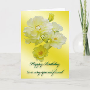 Yellow Roses Special Friend Birthday Card