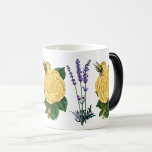 Yellow Roses & Sweet Lavender Floral Elegance Magic Mug