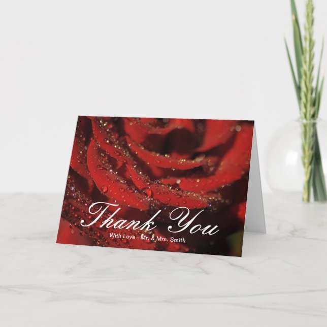 Yellow Roses Thank You Card (Front)