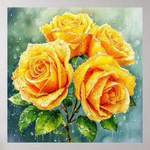 🌼 Yellow Roses Wall Art For Bright Home Decor