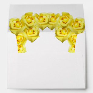 Yellow Roses Wedding 5x7 Wedding Invitation Envelope