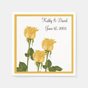 Yellow Roses (Wedding) Napkin