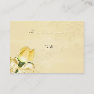 Yellow RoseTable Place Card
