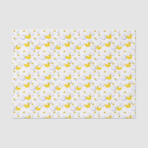 Yellow Rubber Duck and Bubbles Tissue Paper