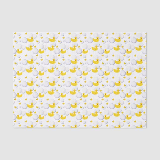 Yellow Rubber Duck and Bubbles Tissue Paper (Front)