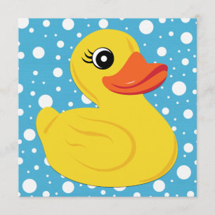 Yellow Rubber Duck Baby Shower Invitation