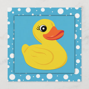Yellow Rubber Duck Baby Shower Invitation