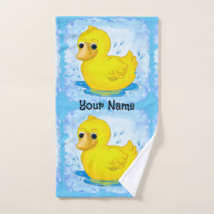 Yellow Rubber Duck Bath  Hand Towel