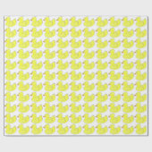 Yellow Rubber Duck Bathtub Toy Ducky Duckies Print Wrapping Paper (Flat)