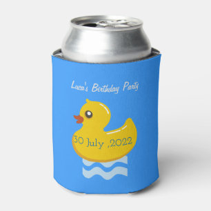 yellow rubber duck birthday party can cooler