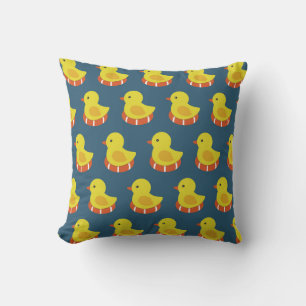 Yellow rubber duck, cute, seamless pattern. cushion
