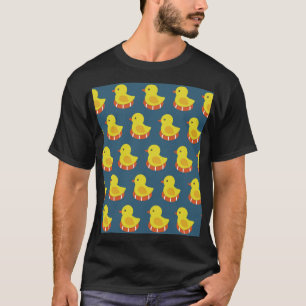 Yellow rubber duck, cute, seamless pattern. T-Shirt