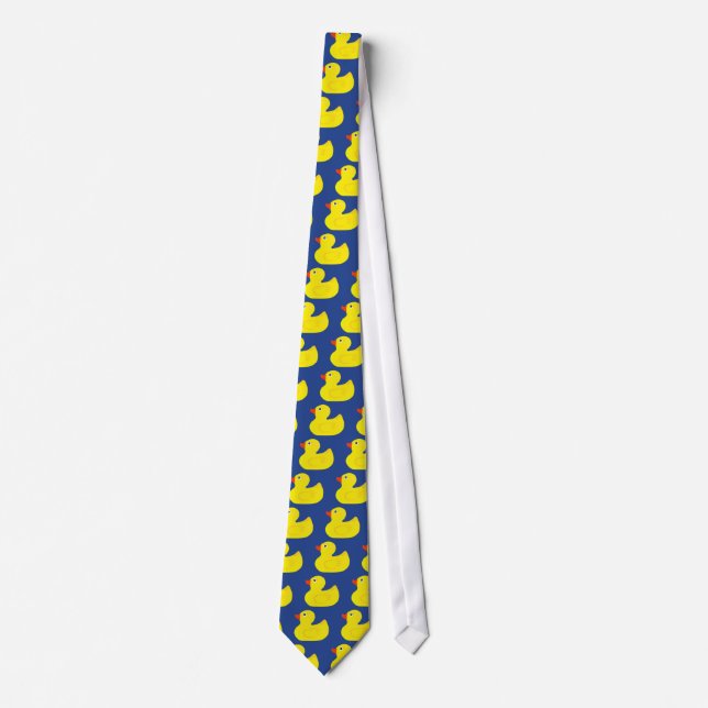yellow rubber duck cute tie (Front)