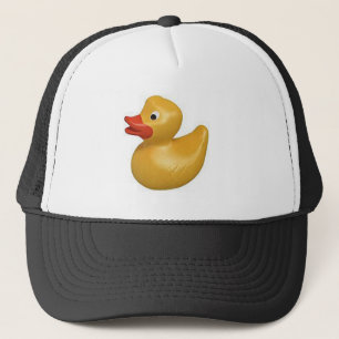 yellow rubber duck design trucker hat