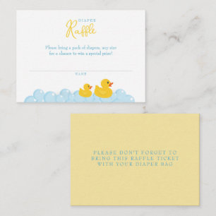 Yellow Rubber Duck Diaper Raffle Card – Baby Showe