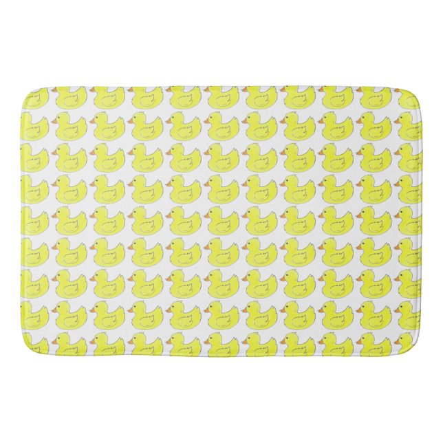 Yellow Rubber Duck Duckie Ducky Duckies Bath Toys Mat (Front)
