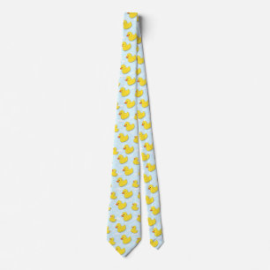Yellow Rubber Duck Light Blue Tie