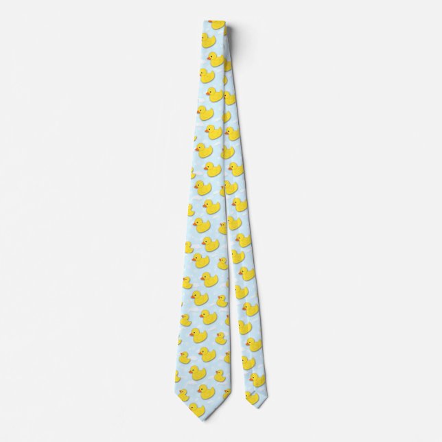 Yellow Rubber Duck Light Blue Tie (Front)