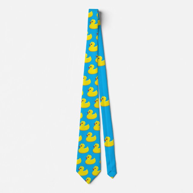 yellow rubber duck pattern  tie (Front)