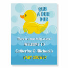 Yellow Rubber Duck Rub A Dub Dub Baby Shower 