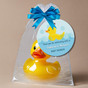 Yellow Rubber Duck Rub A Dub Dub Baby Shower Favour Tags