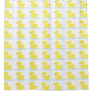 Yellow Rubber Duck Shower Curtain