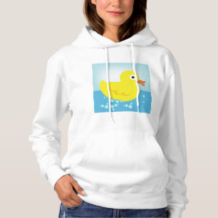 Yellow Rubber Duck Womens Hoodie