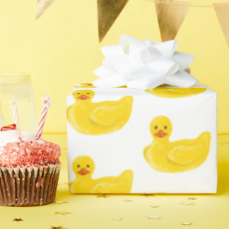 Yellow Rubber Duck Wrapping Paper