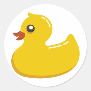 Yellow Rubber Duckie Classic Round Sticker