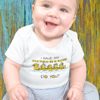Yellow Rubber Duckies Baby Bodysuit