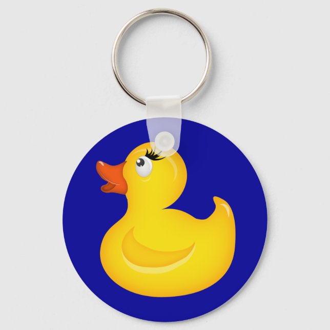 Yellow Rubber Duckies Key Ring (Front)