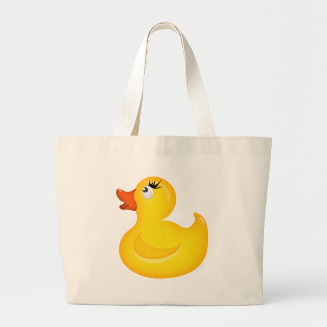 Yellow Rubber Duckies Large Tote Bag (Front)
