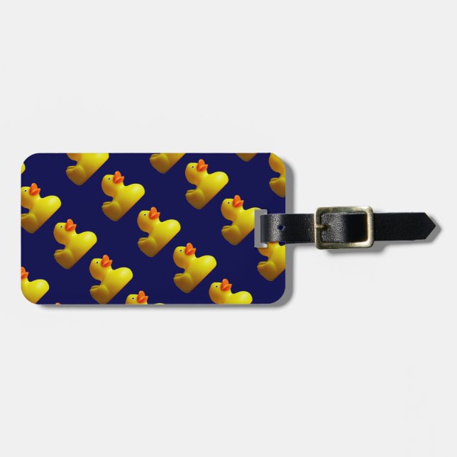 Yellow Rubber Duckies Luggage Tag (Front Horizontal)