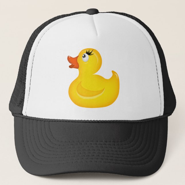 Yellow Rubber Duckies Trucker Hat (Front)