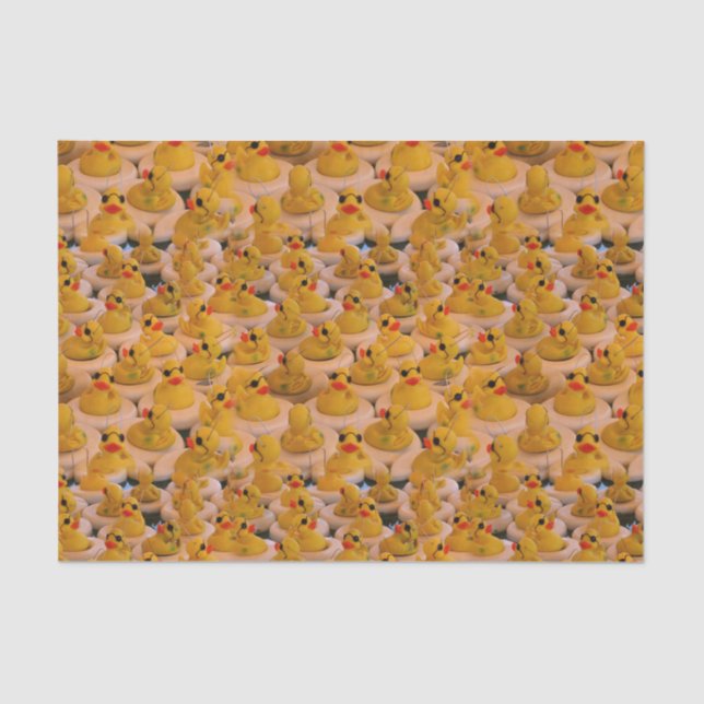 Yellow Rubber Ducks Animal Pattern     Tissue Paper (Front)