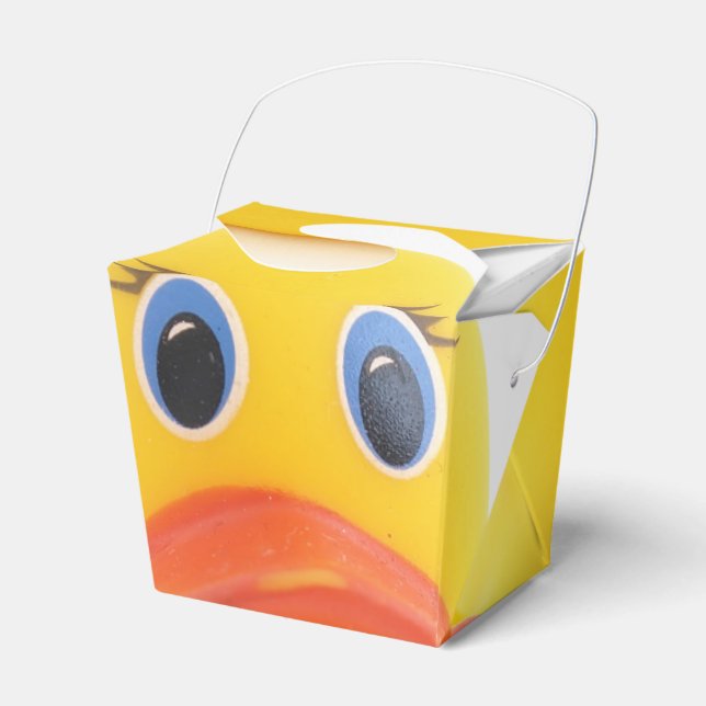Yellow Rubber Ducks Baby Shower Favour Box (Front Side)