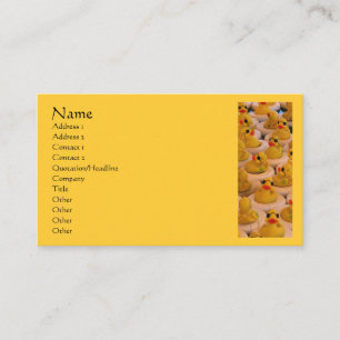 Yellow Rubber Ducks Cute Business Card