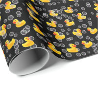 Yellow rubber ducks in bubbles