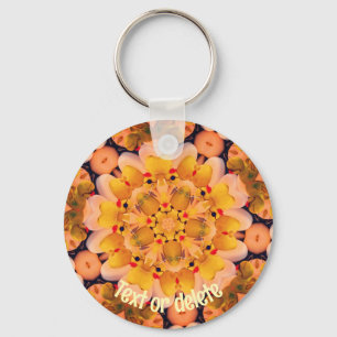 Yellow Rubber Ducks Kaleidoscope Personalised Key Ring