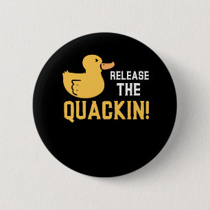 Yellow Rubber Ducks Quack Funny Duck Lover 6 Cm Round Badge