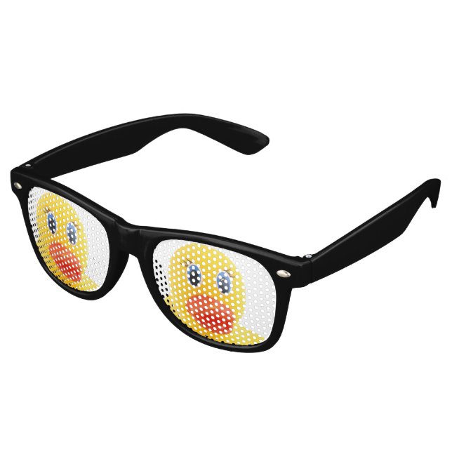 Yellow Rubber Ducks Retro Sunglasses (Angled)