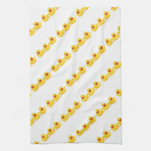 Yellow Rubber Ducks Tea Towel
