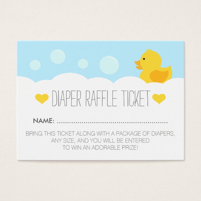 Yellow Rubber Ducky Bubble Bath Baby Shower (Front)