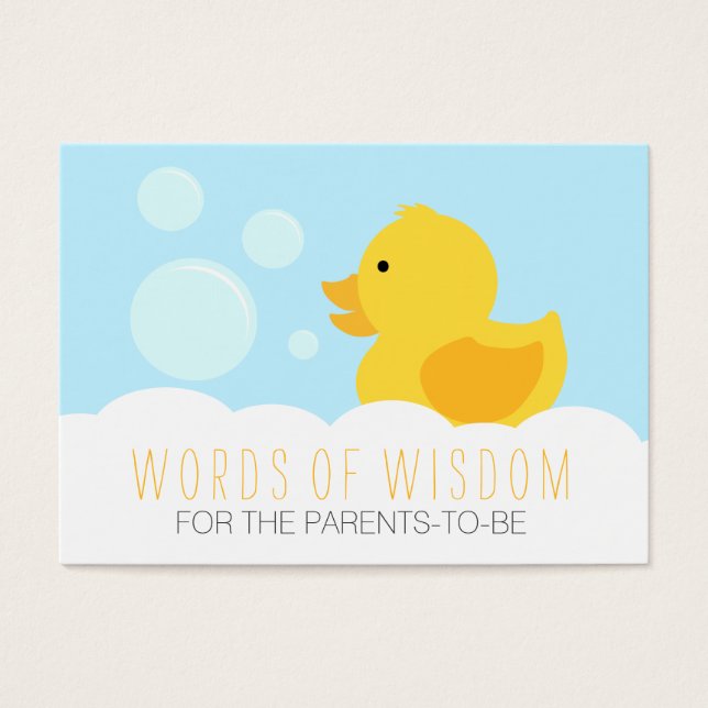 Yellow Rubber Ducky Bubble Bath Baby Shower (Front)