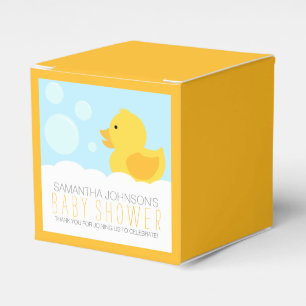Yellow Rubber Ducky Bubble Bath Baby Shower Favour Box