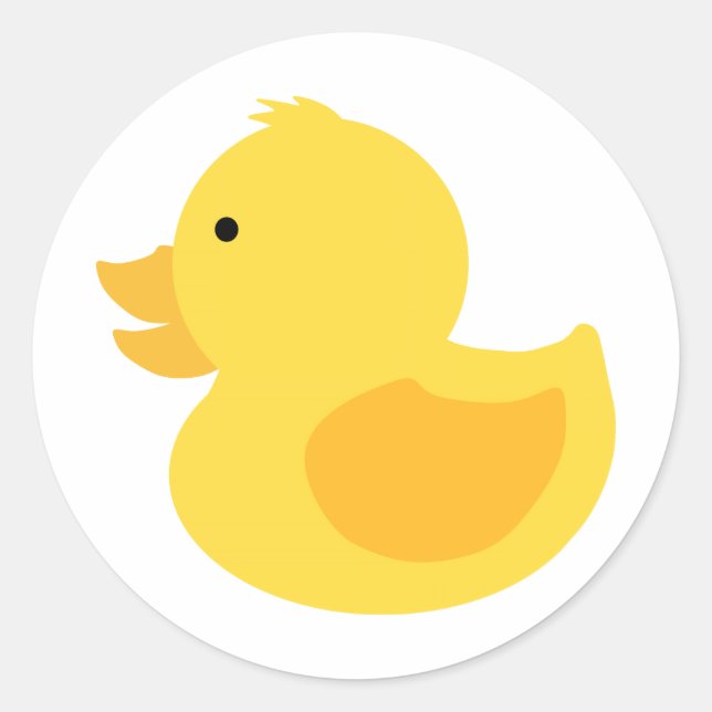 Yellow Rubber Ducky Classic Round Sticker (Front)