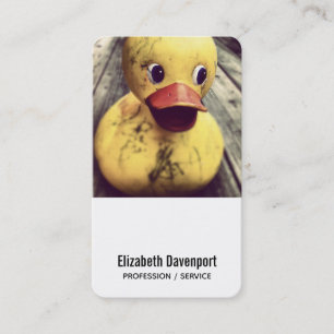 Yellow Rubber Ducky Covered in Dirt Business Card