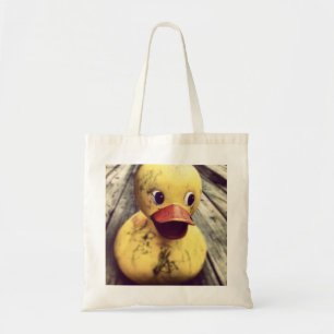 Yellow Rubber Ducky Covered in Dirt! Tote Bag