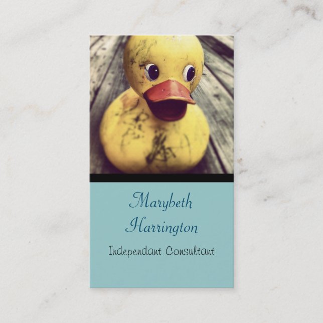 Yellow Rubber Ducky Needs a Bath! Business Card (Front)